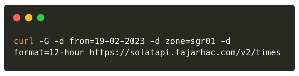 example curl to get solat time
