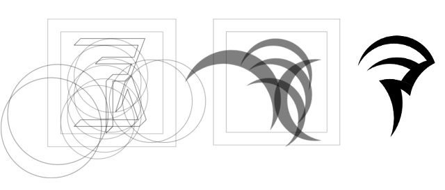 logo fajarhac design bulat-bulat